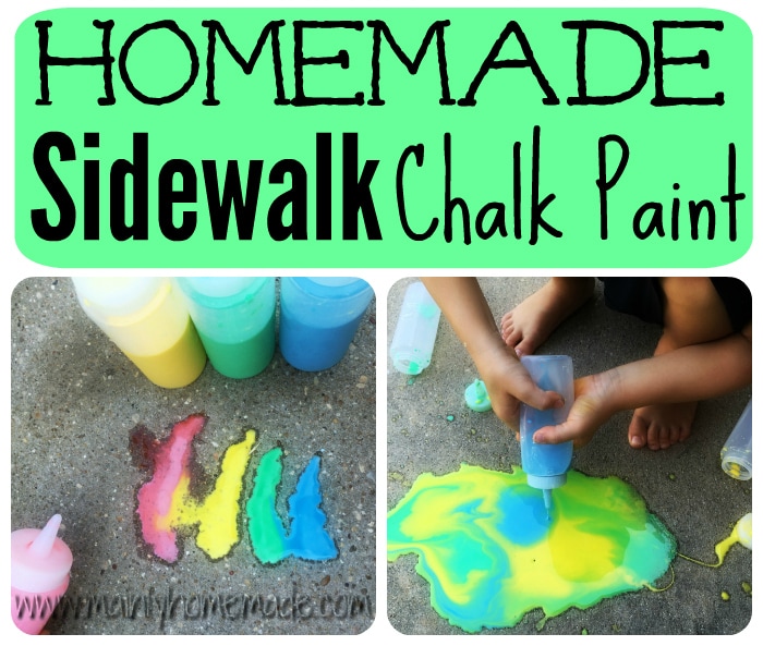 Fizzy Homemade Sidewalk Chalk Paint