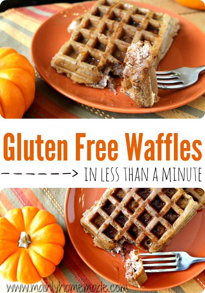 Easy gluten free waffle recipe in less than a minute 