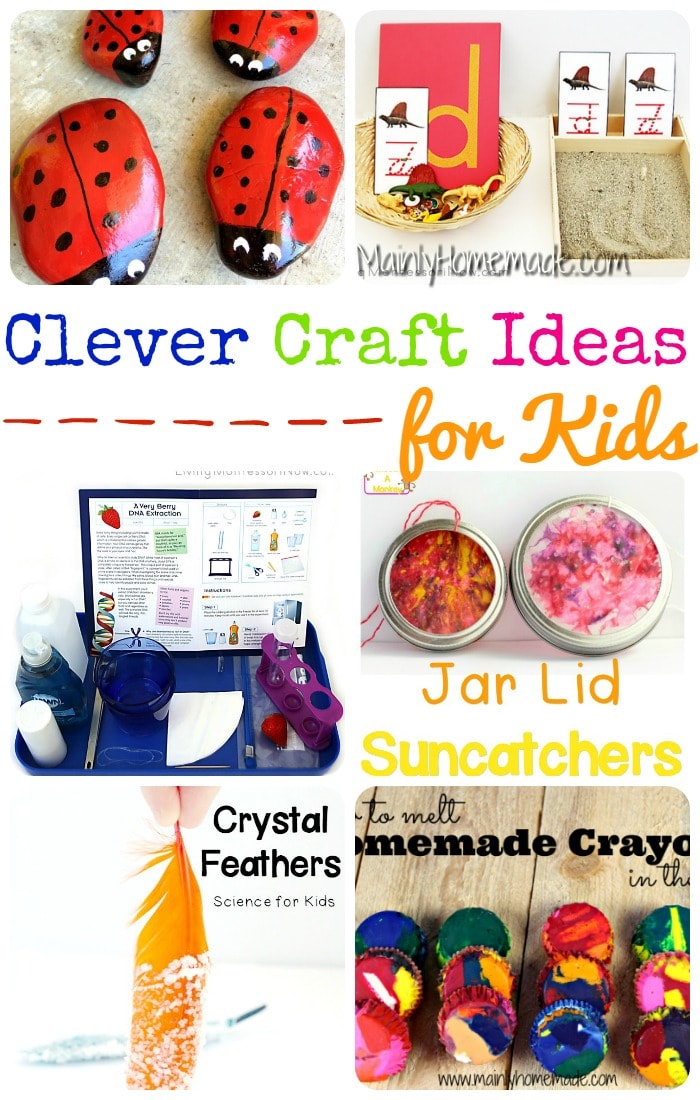 These simple and clever craft ideas for kids will make any weekend or rainy day a whole lot more fun! Even non-crafty parents can do these!