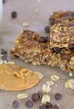 No Bake Peanut Butter Chocolate Chip Homemade Chewy Granola Bars