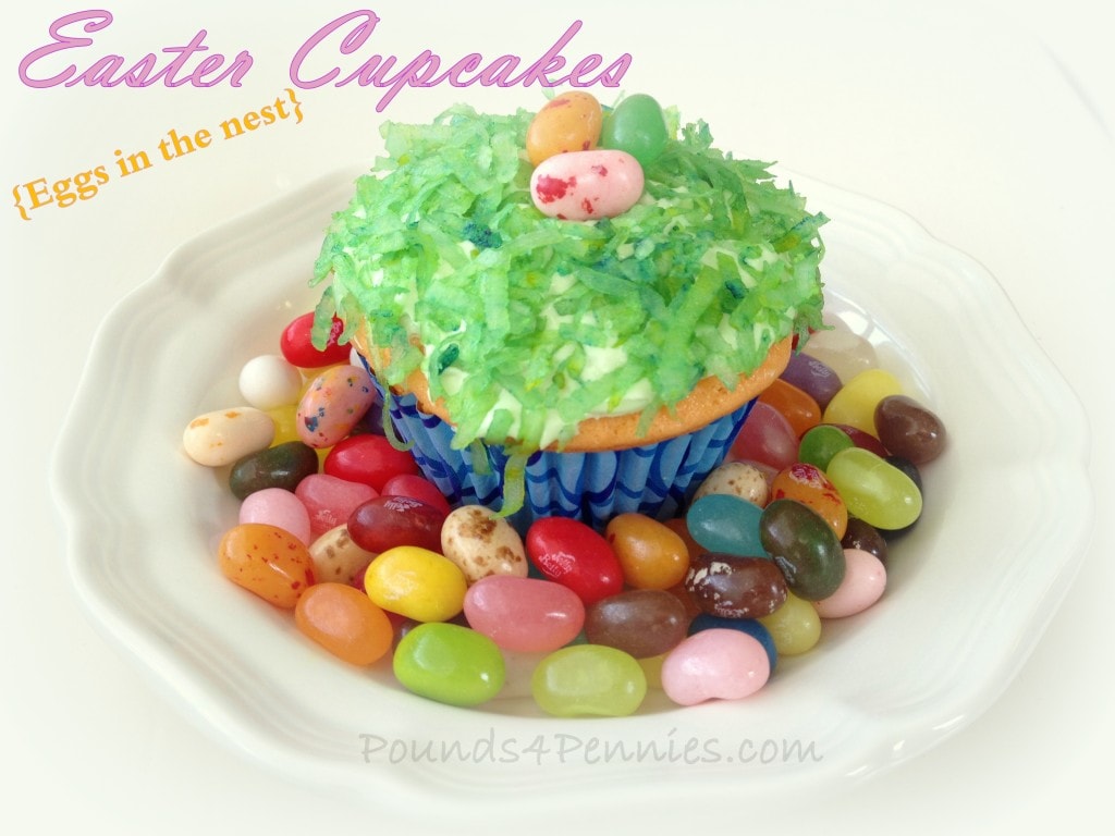 Easy Easter Cupcake Ideas - Easter egg nests