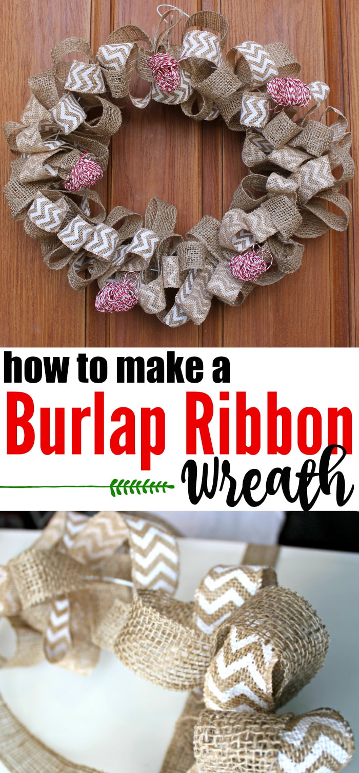 Ribbon Burlap Wreath