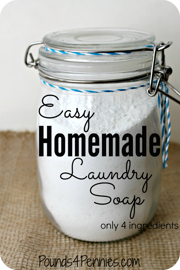 Easy DIY Homemade Laundry Soap Only 4 ingredients for this recipe!
