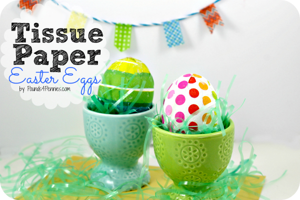 Easy Tissue Paper Easter Eggs
