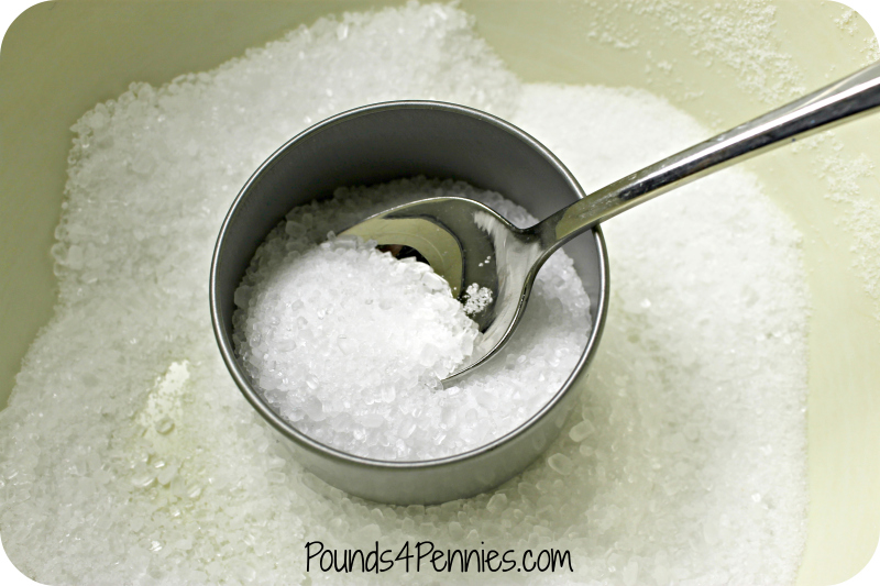 Epsom Salt and Sea Salt in container