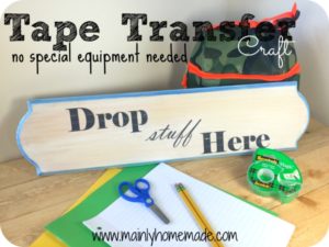 Easy Tape transfer craft for drop zone sign