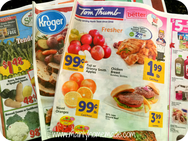 cut your grocery bill in half with sales flyers