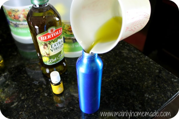 Pouring oil for Homemade furniture polish