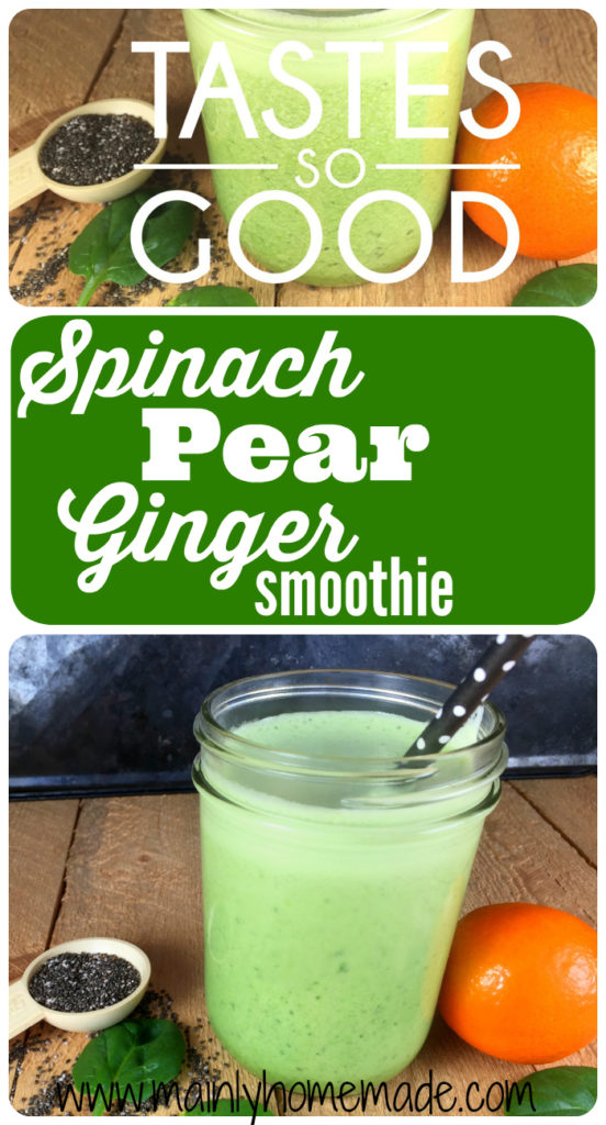 Refreshing Spinach Pear Ginger Smoothie Recipe