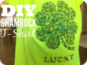 DIY Shamrock t-shirt for St. Patrick's Day