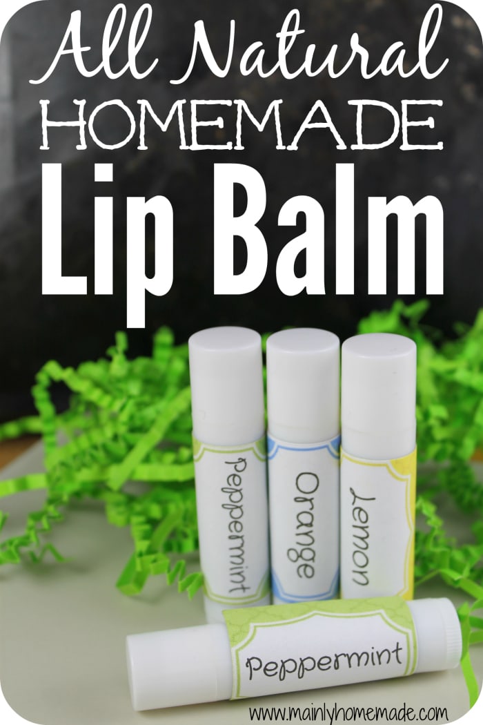 All natural homemade lip balm