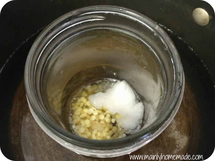 Melting homemade lip balm