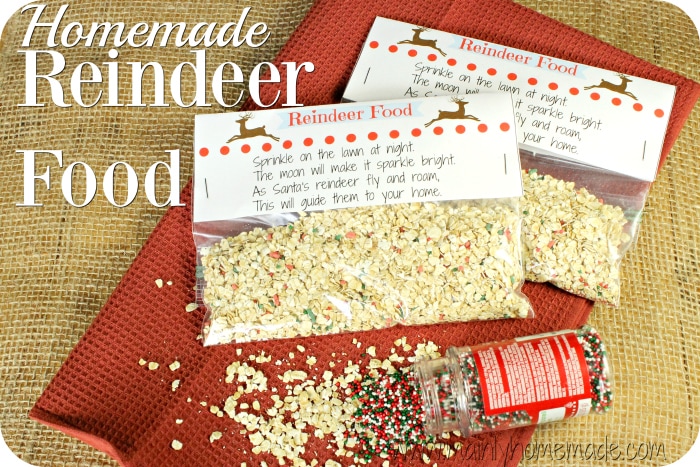 Homemade Reindeer Food Packs