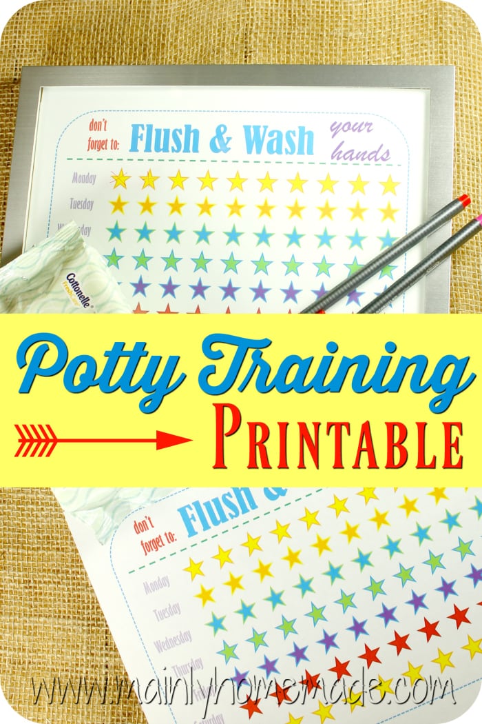 Potty training tips with pritable