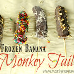 Chocolate frozen banana monkey tail