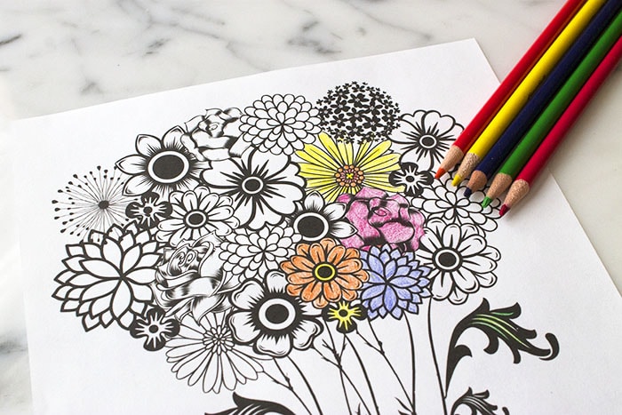 Mothers Day Printable coloring page pencils