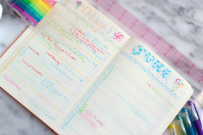 bullet journal future planning layout