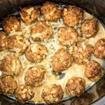 slow cooker homemade meatballs done 1