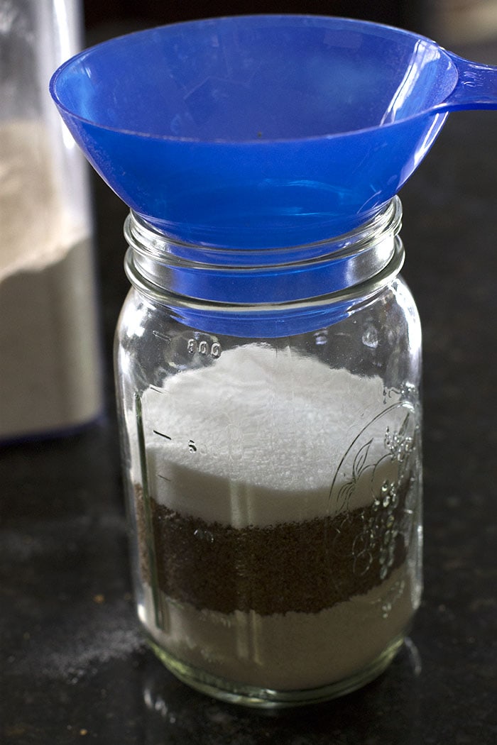 Adding sugar to homemade brownie mix