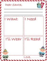 Santa letter small
