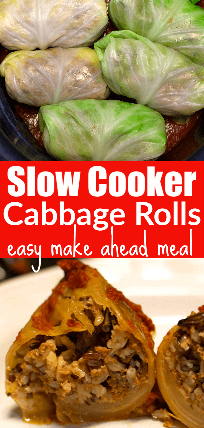 Slow Cooker Cabbage Rolls Meal Idea. Make ahead meal idea.