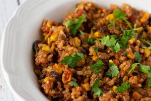 Taco Rice one Pan meal for busy nights