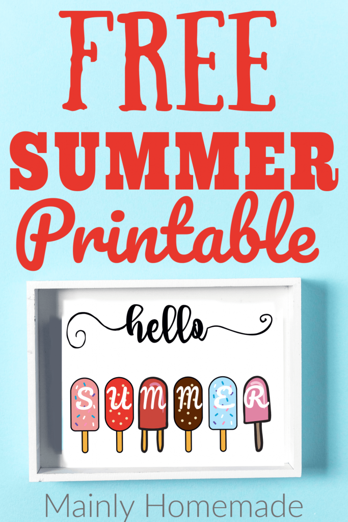 Hello summer printable