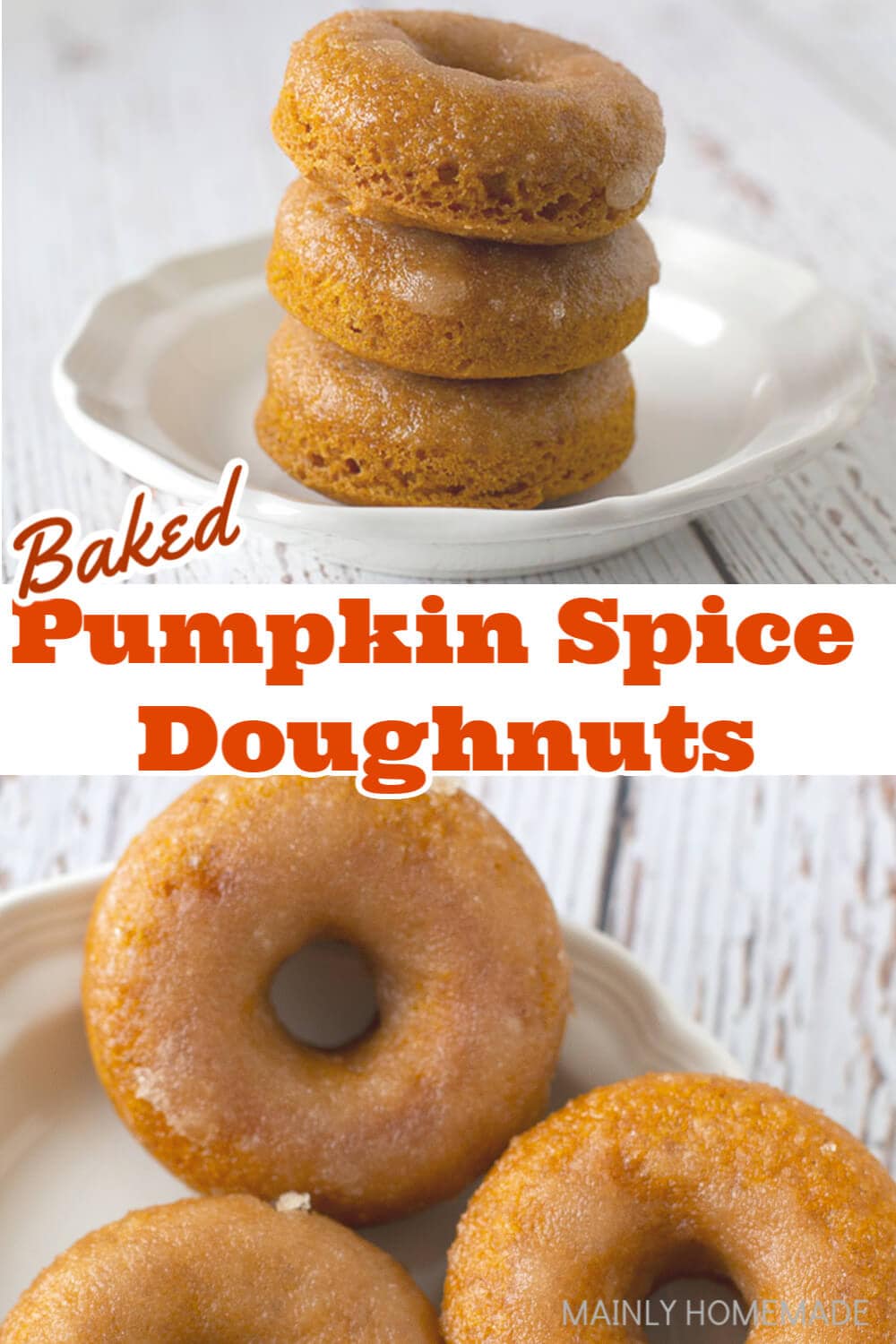 The most delicious pumpkin spice donuts you've ever had! They are moist and delicious and full of pumpkin spice flavor in one little doughnut. 